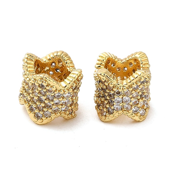 PandaHall Rack Plating Brass Cubic Zirconia European Beads, Large Hole Beads, Long-Lasting Plated, Lead Free & Cadmium Free, Flower Column..., Clear
PandaHall Rack Plating Brass Cubic Zirconia European Beads, Large Hole Beads, Long-Lasting Plated, Lead Free & Cadmium Free, Flower Column..., Clear