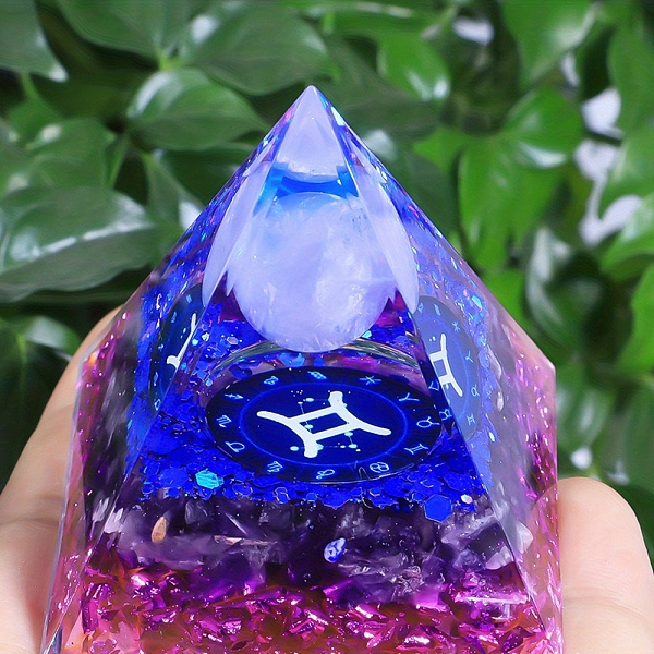 PandaHall Orgonite Pyramid Resin Energy Generators, Reiki Natural Amethyst Chips Inside for Home Office Desk Decoration, Gemini, 50mm...
PandaHall Orgonite Pyramid Resin Energy Generators, Reiki Natural Amethyst Chips Inside for Home Office Desk Decoration, Gemini, 50mm...