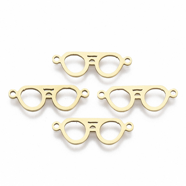 PandaHall 201 Stainless Steel Links connectors, Laser Cut Links, Glasses, Golden, 7.5x22x1mm, Hole: 1.4mm 201 Stainless Steel Glasses
PandaHall 201 Stainless Steel Links connectors, Laser Cut Links, Glasses, Golden, 7.5x22x1mm, Hole: 1.4mm 201 Stainless Steel Glasses