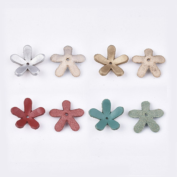 PandaHall 5-Petal Eco-Friendly Cowhide Bead Cap, Flower, Mixed Color, 24~24.5x25~25.5x7~8mm, Hole: 1.6mm Leather Multicolor
PandaHall 5-Petal Eco-Friendly Cowhide Bead Cap, Flower, Mixed Color, 24~24.5x25~25.5x7~8mm, Hole: 1.6mm Leather Multicolor