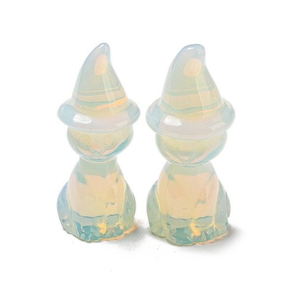PandaHall Opalite Carved Cat with Witch Hat Figurines, for Home Office Desktop Feng Shui Ornament, 48~50x19~21mm Opalite Cat Shape
PandaHall Opalite Carved Cat with Witch Hat Figurines, for Home Office Desktop Feng Shui Ornament, 48~50x19~21mm Opalite Cat Shape