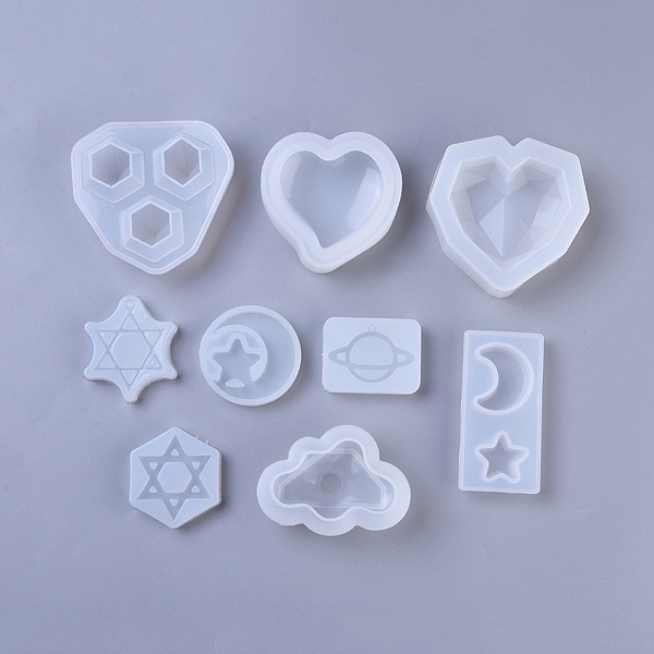 PandaHall Silicone Molds, Resin Casting Molds, For UV Resin, Epoxy Resin Jewelry Making, Mixed Shapes, White, 9pcs/set Silicone Mixed Shapes...
PandaHall Silicone Molds, Resin Casting Molds, For UV Resin, Epoxy Resin Jewelry Making, Mixed Shapes, White, 9pcs/set Silicone Mixed Shapes...
