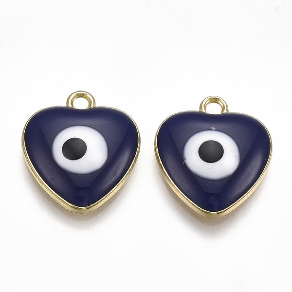 PandaHall Alloy Pendants, with Enamel, Heart with Evil Eye, Light Gold, Midnight Blue, 18x15.5x5mm, Hole: 2mm Alloy+Enamel Heart Blue
PandaHall Alloy Pendants, with Enamel, Heart with Evil Eye, Light Gold, Midnight Blue, 18x15.5x5mm, Hole: 2mm Alloy+Enamel Heart Blue