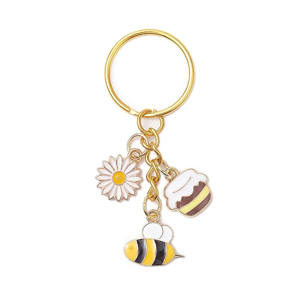 PandaHall Alloy Enamel Keychain, with Iron Split Key Rings, Daisy & Bee, Golden, 6.8cm Alloy Bees
PandaHall Alloy Enamel Keychain, with Iron Split Key Rings, Daisy & Bee, Golden, 6.8cm Alloy Bees