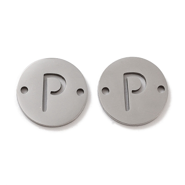PandaHall 201 Stainless Steel Hollow Flat Round Links, Letter Connector Charms, Stainless Steel Color, Letter P, 12x1mm, Hole: 1.2mm 201...
PandaHall 201 Stainless Steel Hollow Flat Round Links, Letter Connector Charms, Stainless Steel Color, Letter P, 12x1mm, Hole: 1.2mm 201...