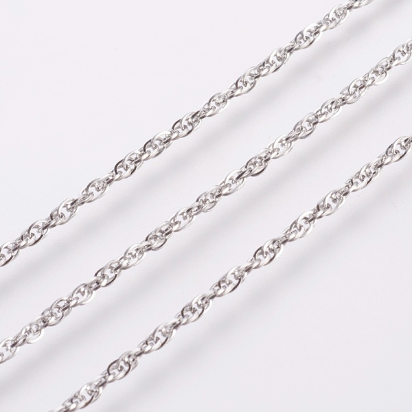 PandaHall 3.28 Feet 304 Stainless Steel Rope Chains, Soldered, Stainless Steel Color, 2.3mm 304 Stainless Steel
PandaHall 3.28 Feet 304 Stainless Steel Rope Chains, Soldered, Stainless Steel Color, 2.3mm 304 Stainless Steel