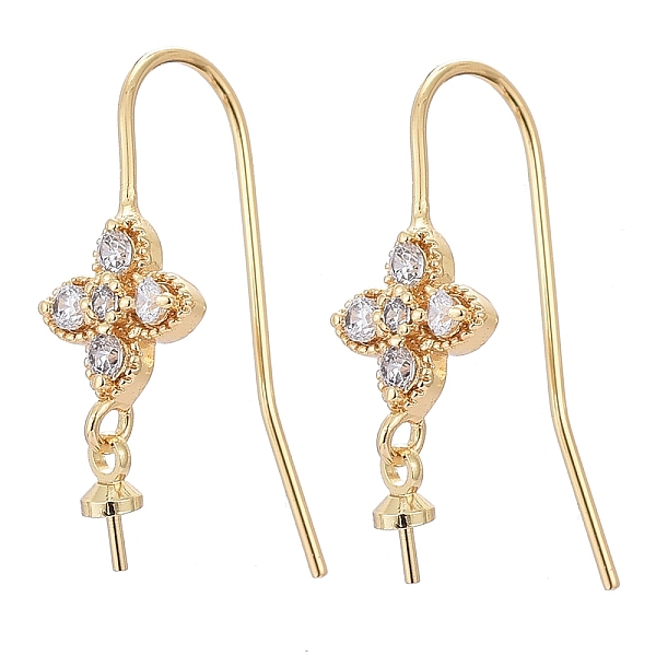 PandaHall Brass Micro Pave Cubic Zirconia Earring Hooks, for Half Drilled Beads, Long-Lasting Plated, Flower, Clear, Real 18K Gold Plated...
PandaHall Brass Micro Pave Cubic Zirconia Earring Hooks, for Half Drilled Beads, Long-Lasting Plated, Flower, Clear, Real 18K Gold Plated...