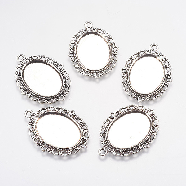 PandaHall Tibetan Style Oval Alloy Pendant Cabochon Settings, Cadmium Free & Nickel Free & Lead Free, Antique Silver, Tray: 25x18m...
PandaHall Tibetan Style Oval Alloy Pendant Cabochon Settings, Cadmium Free & Nickel Free & Lead Free, Antique Silver, Tray: 25x18m...