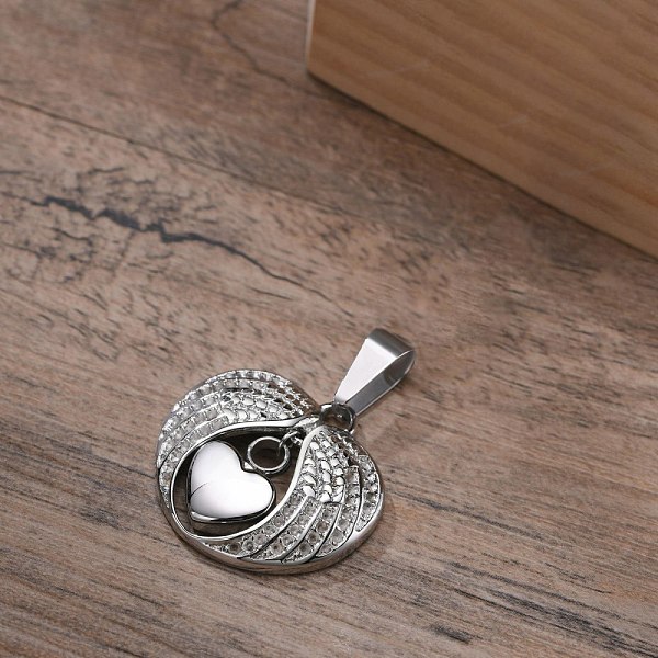 PandaHall Openable Stainless Steel Memorial Urn Ashes Pendants, Wing with Heart, Stainless Steel Color, 28x30mm Stainless Steel Wing
PandaHall Openable Stainless Steel Memorial Urn Ashes Pendants, Wing with Heart, Stainless Steel Color, 28x30mm Stainless Steel Wing