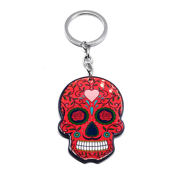 PandaHall Plastic Pendant Keychain, with Iron Key Rings, Skull, Crimson, Pendant: 5.7x4cm Plastic Skull Pink
PandaHall Plastic Pendant Keychain, with Iron Key Rings, Skull, Crimson, Pendant: 5.7x4cm Plastic Skull Pink