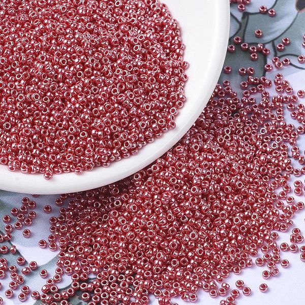 PandaHall MIYUKI Round Rocailles Beads, Japanese Seed Beads, 11/0, (RR425) Opaque Cadillac Red Luster, 2x1.3mm, Hole: 0.8mm, about...
PandaHall MIYUKI Round Rocailles Beads, Japanese Seed Beads, 11/0, (RR425) Opaque Cadillac Red Luster, 2x1.3mm, Hole: 0.8mm, about...