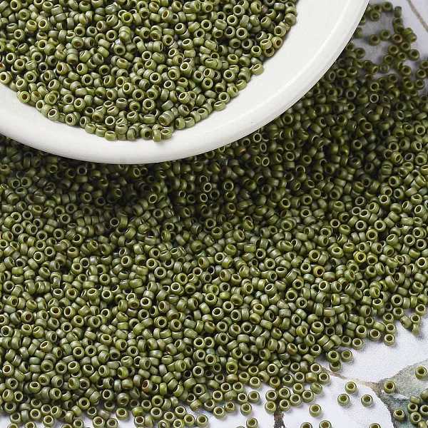 PandaHall MIYUKI Round Rocailles Beads, Japanese Seed Beads, 15/0, (RR2033) Matte Opaque Light Olive Luster, 15/0, 1.5mm, Hole: 0.7mm, about..., Green
PandaHall MIYUKI Round Rocailles Beads, Japanese Seed Beads, 15/0, (RR2033) Matte Opaque Light Olive Luster, 15/0, 1.5mm, Hole: 0.7mm, about..., Green