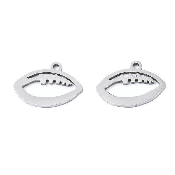 PandaHall 201 Stainless Steel Pendants, Laser Cut, Rugby, Stainless Steel Color, 11x15.5x1mm, Hole: 1.4mm 201 Stainless Steel Sports
PandaHall 201 Stainless Steel Pendants, Laser Cut, Rugby, Stainless Steel Color, 11x15.5x1mm, Hole: 1.4mm 201 Stainless Steel Sports