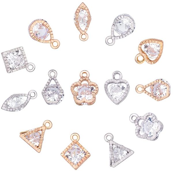 PandaHall PH 70 pcs 2 Colors 7 Shapes Cubic Zirconia Alloy Heart/Flower/Horse Eye/Satr/Triangle Shape Charms Sets for Earring Bracelet..., Multicolor
PandaHall PH 70 pcs 2 Colors 7 Shapes Cubic Zirconia Alloy Heart/Flower/Horse Eye/Satr/Triangle Shape Charms Sets for Earring Bracelet..., Multicolor