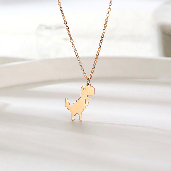 PandaHall Cute Stainless Steel Pixel Dinosaur Pendant for Women's Daily Wear Stainless Steel
PandaHall Cute Stainless Steel Pixel Dinosaur Pendant for Women's Daily Wear Stainless Steel