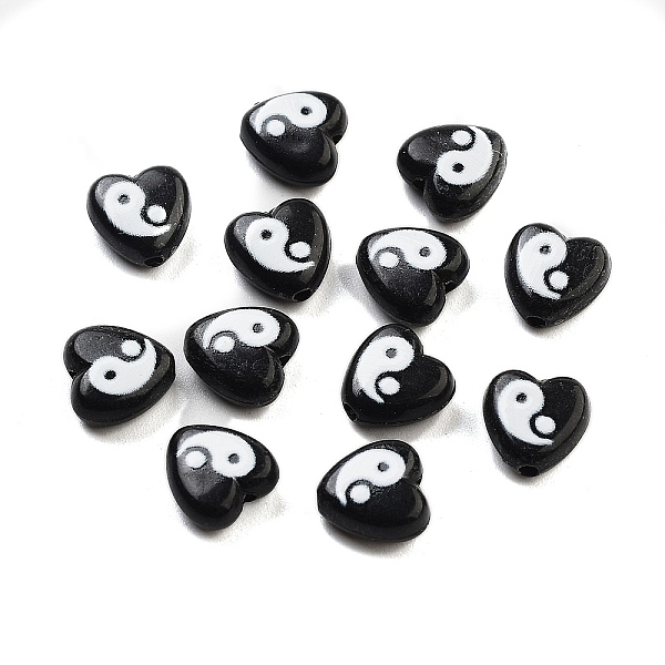 PandaHall Opaque Acrylic Beads, Heart with Yin-yang Pattern, Black, 8.5x8.5x4mm, Hole: 1mm Acrylic Heart Black
PandaHall Opaque Acrylic Beads, Heart with Yin-yang Pattern, Black, 8.5x8.5x4mm, Hole: 1mm Acrylic Heart Black