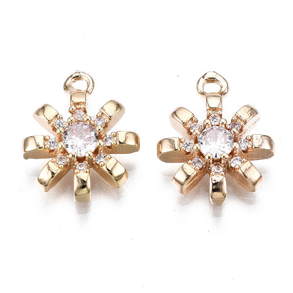PandaHall Brass Micro Pave Clear Cubic Zirconia Pendants, Long-Lasting Plated, Cadmium Free & Lead Free, Flower, Light Gold, 16.5x13x4mm...
PandaHall Brass Micro Pave Clear Cubic Zirconia Pendants, Long-Lasting Plated, Cadmium Free & Lead Free, Flower, Light Gold, 16.5x13x4mm...