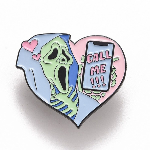 PandaHall Word Call Me Enamel Pin, Heart with Skull Alloy Badge for Backpack Clothes, Electrophoresis Black, Colorful, 26.5x30.5x1.5mm, Pin...
PandaHall Word Call Me Enamel Pin, Heart with Skull Alloy Badge for Backpack Clothes, Electrophoresis Black, Colorful, 26.5x30.5x1.5mm, Pin...