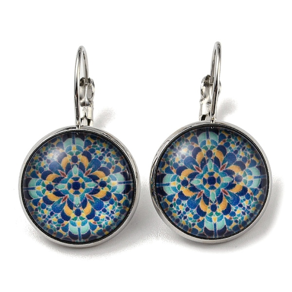 PandaHall Flower Glass Leverback Earrings with Brass Earring Pins, Pale Turquoise, 29mm Glass Flower
PandaHall Flower Glass Leverback Earrings with Brass Earring Pins, Pale Turquoise, 29mm Glass Flower