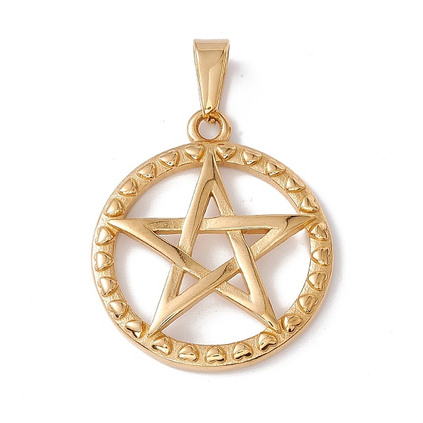 PandaHall Vacuum Plating 304 Stainless Steel Pendants, Hollow Flat Round wirh Pentagram Charm, Golden, 35.5x31x4mm, Hole: 8.5x4.5mm 304...
PandaHall Vacuum Plating 304 Stainless Steel Pendants, Hollow Flat Round wirh Pentagram Charm, Golden, 35.5x31x4mm, Hole: 8.5x4.5mm 304...