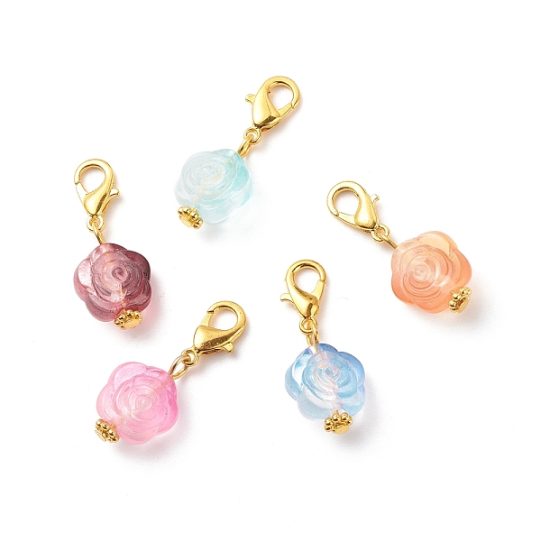 PandaHall Acrylic Rose Flower Pendants Decoration, Clip-on Charms, with Alloy Lobster Claw Clasps, Mixed Color, Golden, 28mm Acrylic Flower..., Multicolor
PandaHall Acrylic Rose Flower Pendants Decoration, Clip-on Charms, with Alloy Lobster Claw Clasps, Mixed Color, Golden, 28mm Acrylic Flower..., Multicolor