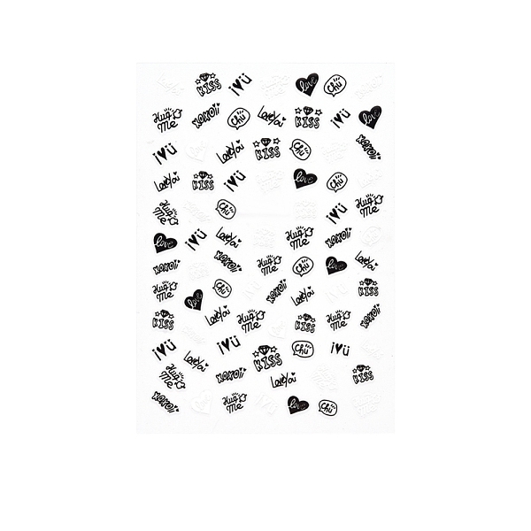 PandaHall Nail Art Stickers Decals, Self Adhesive, for Nail Tips Decorations, Word Pattern, Word, 93x64mm Paper Word Black
PandaHall Nail Art Stickers Decals, Self Adhesive, for Nail Tips Decorations, Word Pattern, Word, 93x64mm Paper Word Black
