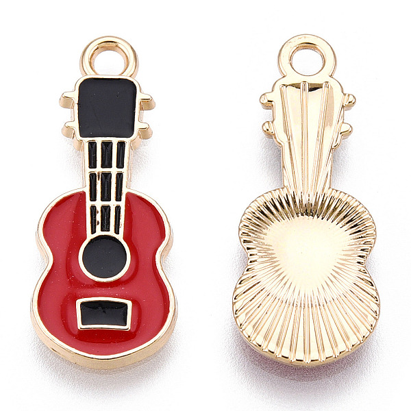 PandaHall Eco-Friendly Zinc Alloy Pendants, with Enamel, Cadmium Free & Nickel Free & Lead Free, Guitar Shape, Light Gold, Red, 23x9x2mm...
PandaHall Eco-Friendly Zinc Alloy Pendants, with Enamel, Cadmium Free & Nickel Free & Lead Free, Guitar Shape, Light Gold, Red, 23x9x2mm...