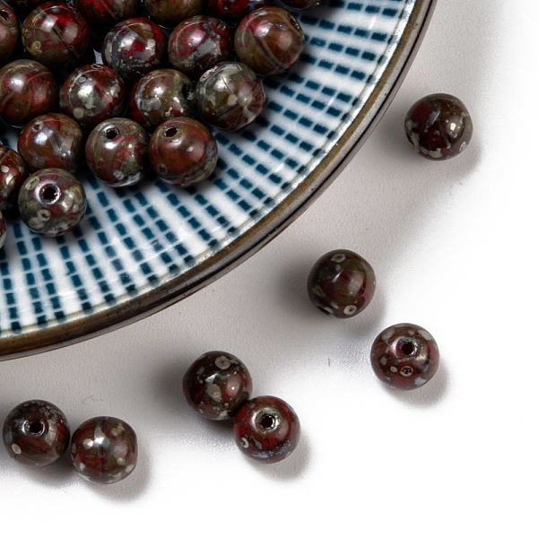 PandaHall Czech Glass Beads, Round, Dark Olive Green, 6mm, Hole: 0.8mm, about 35pcs/10g Czech Glass Round Green
PandaHall Czech Glass Beads, Round, Dark Olive Green, 6mm, Hole: 0.8mm, about 35pcs/10g Czech Glass Round Green