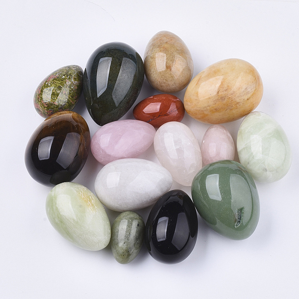 PandaHall Natural & Synthetic Mixed Gemstone Egg Stone, Pocket Palm Stone for Anxiety Relief Meditation Easter Decor, 30~52x20~36mm Mixed...
PandaHall Natural & Synthetic Mixed Gemstone Egg Stone, Pocket Palm Stone for Anxiety Relief Meditation Easter Decor, 30~52x20~36mm Mixed...