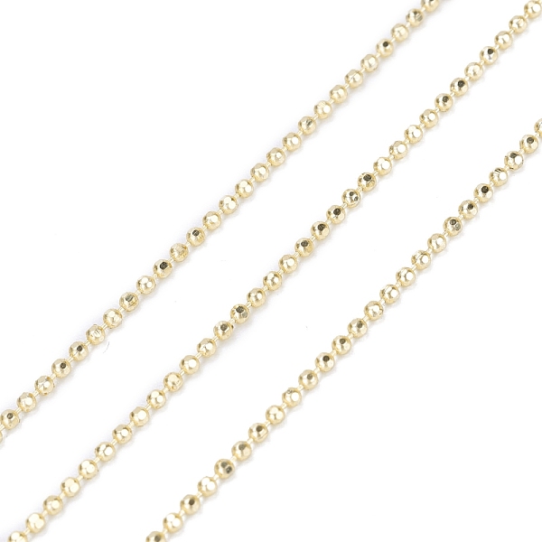 PandaHall Spray Painted Brass Faceted Ball Chains, Soldered, with Spool, Round, Gold, 1.5mm Brass Gold
PandaHall Spray Painted Brass Faceted Ball Chains, Soldered, with Spool, Round, Gold, 1.5mm Brass Gold