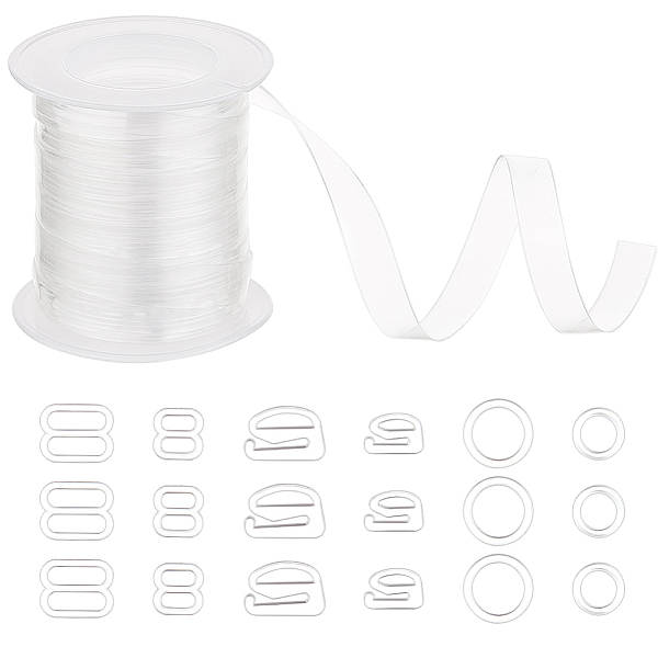 PandaHall Clear Elastic Strap With Buckles, 10m Transparent Elastic Band Bra Shoulder Straps with 180 Pcs 6 Styles Adjustment Bra Strap...
PandaHall Clear Elastic Strap With Buckles, 10m Transparent Elastic Band Bra Shoulder Straps with 180 Pcs 6 Styles Adjustment Bra Strap...