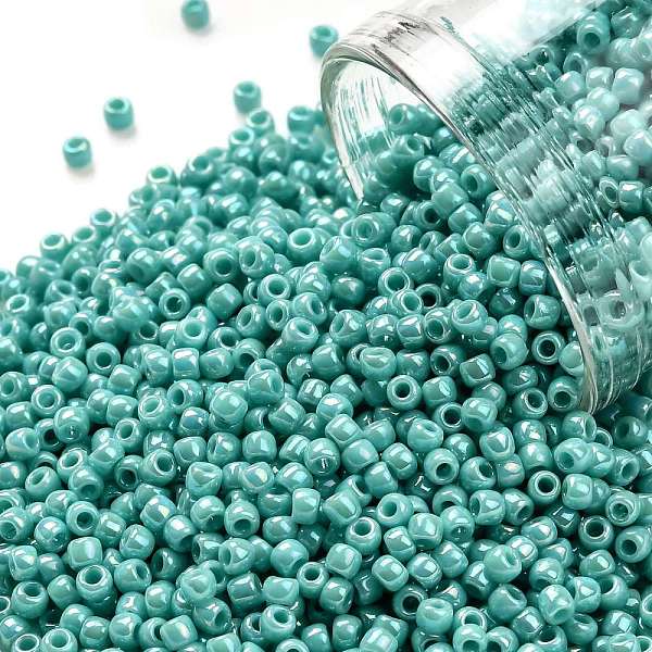 PandaHall TOHO Round Seed Beads, Japanese Seed Beads, (413) Opaque AB Turquoise, 11/0, 2.2mm, Hole: 0.8mm, about 50000pcs/pound Glass Cyan
PandaHall TOHO Round Seed Beads, Japanese Seed Beads, (413) Opaque AB Turquoise, 11/0, 2.2mm, Hole: 0.8mm, about 50000pcs/pound Glass Cyan