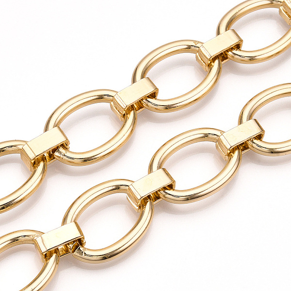 PandaHall Aluminum Oval Link Chains, Unwelded, Light Gold, 27.5x19x4mm, 12x5x1.5mm Aluminum
PandaHall Aluminum Oval Link Chains, Unwelded, Light Gold, 27.5x19x4mm, 12x5x1.5mm Aluminum