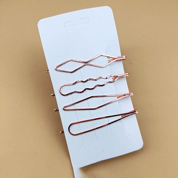 PandaHall Simple Iron Hair Bobby Pins, Hair Accessories for Girls Women, Bowknot & Wave & Rhombus & Teardrop, Rose Gold, 70x10mm, 4pcs/set...
PandaHall Simple Iron Hair Bobby Pins, Hair Accessories for Girls Women, Bowknot & Wave & Rhombus & Teardrop, Rose Gold, 70x10mm, 4pcs/set...