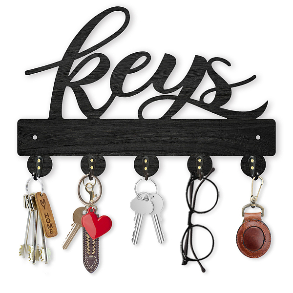 PandaHall Wood & Iron Wall Mounted Hook Hangers, Decorative Organizer Rack, with 2Pcs Screws, 5 Hooks for Bag Clothes Key Scarf Hanging..., Black
PandaHall Wood & Iron Wall Mounted Hook Hangers, Decorative Organizer Rack, with 2Pcs Screws, 5 Hooks for Bag Clothes Key Scarf Hanging..., Black