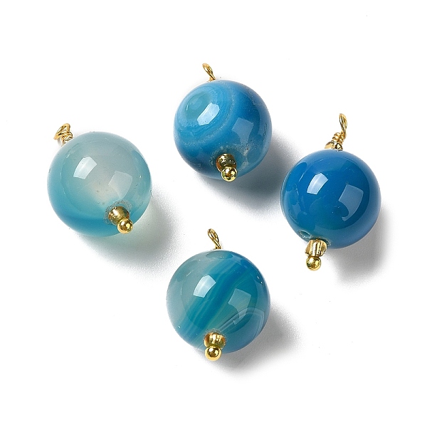 PandaHall Dyed Natural Agate Pendants, Round Charms with Real 18K Gold Plated Brass Loops, Dodger Blue, 20~20.5x11.5~12.5mm, Hole: 1.4~1.5mm...
PandaHall Dyed Natural Agate Pendants, Round Charms with Real 18K Gold Plated Brass Loops, Dodger Blue, 20~20.5x11.5~12.5mm, Hole: 1.4~1.5mm...