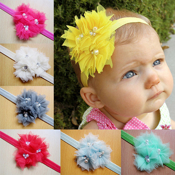 PandaHall Elastic Baby Headbands, Organza Flower Girls Hair Accessories Wholesale, Mixed Color, 110mm Cloth Multicolor
PandaHall Elastic Baby Headbands, Organza Flower Girls Hair Accessories Wholesale, Mixed Color, 110mm Cloth Multicolor