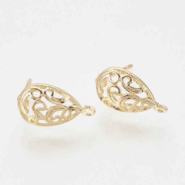 PandaHall Brass Stud Earring Findings, with Loop, Teardrop, Nickel Free, Real 18K Gold Plated, 13x7.5mm, Hole: 1mm, Pin: 0.8mm Brass...
PandaHall Brass Stud Earring Findings, with Loop, Teardrop, Nickel Free, Real 18K Gold Plated, 13x7.5mm, Hole: 1mm, Pin: 0.8mm Brass...