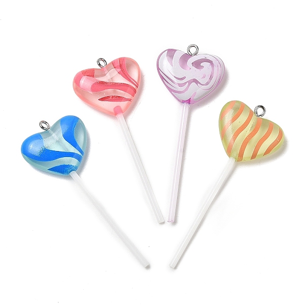 PandaHall Luminous Transparent Resin Cartoon Big Pendants, with Platinum Tone Iron Loops and Plastic Bar, Lollipop Charms, Mixed Color..., Multicolor
PandaHall Luminous Transparent Resin Cartoon Big Pendants, with Platinum Tone Iron Loops and Plastic Bar, Lollipop Charms, Mixed Color..., Multicolor