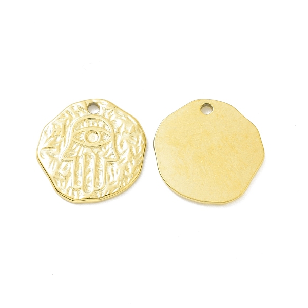 PandaHall 304 Stainless Steel Pendants, Textured, Flat Round with Hamsa Hand/Hand of Miriam, Golden, 18x18.5x1.5mm, Hole: 1.8mm 304...
PandaHall 304 Stainless Steel Pendants, Textured, Flat Round with Hamsa Hand/Hand of Miriam, Golden, 18x18.5x1.5mm, Hole: 1.8mm 304...