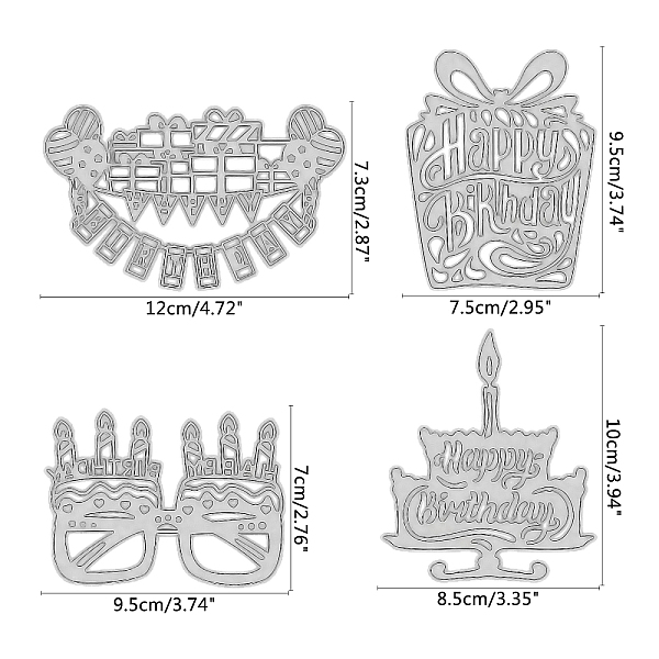 PandaHall Carbon Steel Cutting Dies Stencils, for DIY Scrapbooking/Photo Album, Decorative Embossing DIY Paper Card, Birthday Themed Pattern...
PandaHall Carbon Steel Cutting Dies Stencils, for DIY Scrapbooking/Photo Album, Decorative Embossing DIY Paper Card, Birthday Themed Pattern...