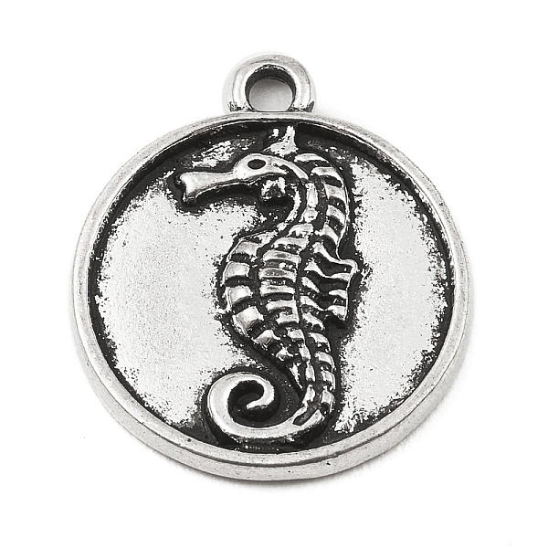 PandaHall DIY Alloy Pendants, Flat Round with Ocean Series, Sea Horse, 20x17x2mm, Hole: 1.8mm Alloy Sea Horse
PandaHall DIY Alloy Pendants, Flat Round with Ocean Series, Sea Horse, 20x17x2mm, Hole: 1.8mm Alloy Sea Horse
