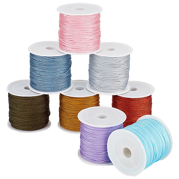 PandaHall 8 Rolls 8 Colors 23M Round Nylon Thread, Chinese Knot Cord, with Spool, Mixed Color, 1mm, about 25.15 Yards(23m)/Roll, 1..., Multicolor
PandaHall 8 Rolls 8 Colors 23M Round Nylon Thread, Chinese Knot Cord, with Spool, Mixed Color, 1mm, about 25.15 Yards(23m)/Roll, 1..., Multicolor