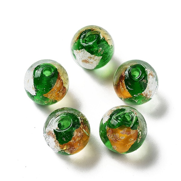 PandaHall Handmade Lampwork Bead, with Gold Foil, Round, Medium Sea Green, 11.5~12x11~11.5mm, Hole: 1.8~2mm Lampwork Round
PandaHall Handmade Lampwork Bead, with Gold Foil, Round, Medium Sea Green, 11.5~12x11~11.5mm, Hole: 1.8~2mm Lampwork Round