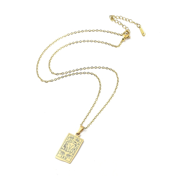 PandaHall Rectangle with Twelve Constellations Pendant Necklaces, 304 Stainless Steel Cable Chains Necklaces, Golden, Leo, 15.98 inch...
PandaHall Rectangle with Twelve Constellations Pendant Necklaces, 304 Stainless Steel Cable Chains Necklaces, Golden, Leo, 15.98 inch...