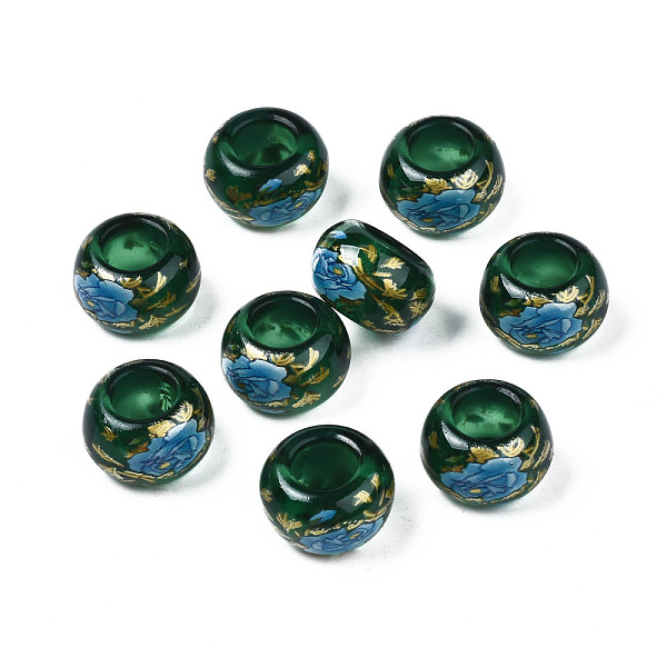 PandaHall Flower Printed Transparent Acrylic Rondelle Beads, Large Hole Beads, Green, 15x9mm, Hole: 7mm Acrylic Rondelle Green
PandaHall Flower Printed Transparent Acrylic Rondelle Beads, Large Hole Beads, Green, 15x9mm, Hole: 7mm Acrylic Rondelle Green