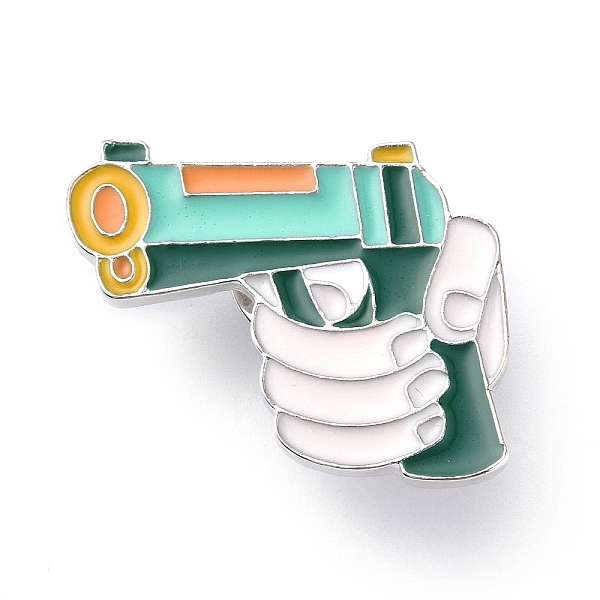 PandaHall Gun Shape Enamel Pin, Platinum Alloy Brooch for Backpack Clothes, Palm Pattern, 15.5~26x28~32.5x2mm, Pin: 1mm Alloy+Enamel Palm
PandaHall Gun Shape Enamel Pin, Platinum Alloy Brooch for Backpack Clothes, Palm Pattern, 15.5~26x28~32.5x2mm, Pin: 1mm Alloy+Enamel Palm
