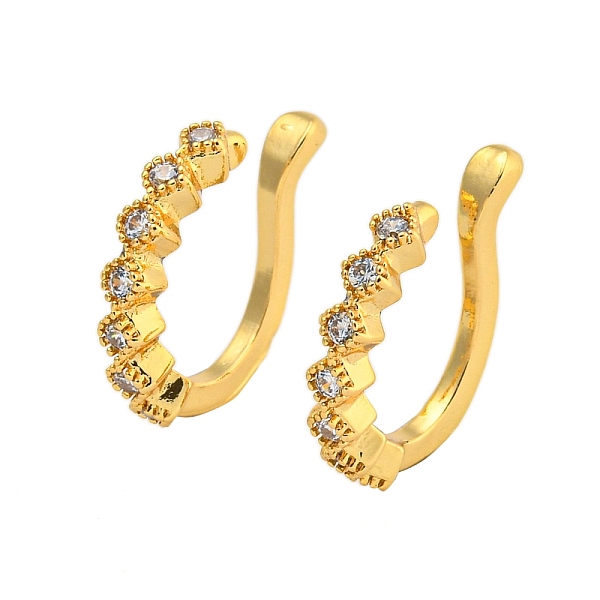 PandaHall Brass Micro Pave Cubic Zirconia Cuff Earrings, Real 18K Gold Plated, 13x2.5mm Cubic Zirconia Clear
PandaHall Brass Micro Pave Cubic Zirconia Cuff Earrings, Real 18K Gold Plated, 13x2.5mm Cubic Zirconia Clear