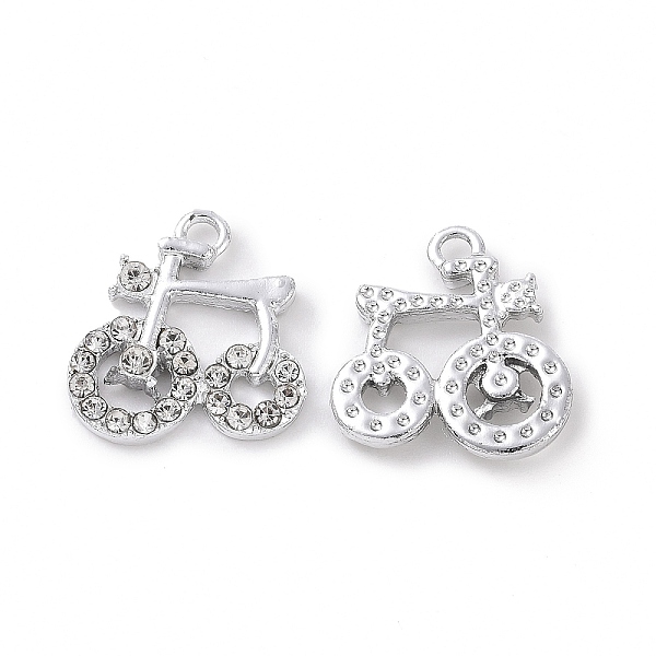 PandaHall Alloy Crystal Rhinestone Charms, Bicycle, Platinum, 15x14x2.5mm, Hole: 1.8mm Alloy+Rhinestone Vehicle Clear
PandaHall Alloy Crystal Rhinestone Charms, Bicycle, Platinum, 15x14x2.5mm, Hole: 1.8mm Alloy+Rhinestone Vehicle Clear