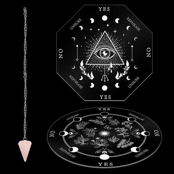 PandaHall CRASPIRE DIY Pendulum Board Dowsing Divination Making Kit, Including Natural Rose Quartz Cone Pendants, 304 Stainless Steel Cable...
PandaHall CRASPIRE DIY Pendulum Board Dowsing Divination Making Kit, Including Natural Rose Quartz Cone Pendants, 304 Stainless Steel Cable...